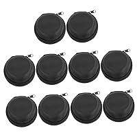 10 pcs Outdoor Bracelet Travel Eva Display Bag Durable Round Earring Showcase Container Case Holder Ing Fits Bangle Necklace Jewelry Gift Storage Zipper Portable Black