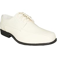 Jean Yves JY02 Tuxedo Dress Shoe Double Runner for Wedding, Prom and Formal Event Ivory Patent