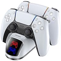 PS5 Controller Charging Station Compatible with PS5 Controller,DOBE Playstation 5 PS5 Controller Charger Dock Station with Fast Charging Speed in 2 Hours,PS5 Remote Charger Station with Charigng Cable