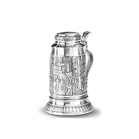 Beer stein 1 liter with flat lid