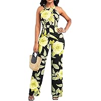 Jumpsuit for Women Sexy Elelgant Casual Formal Short Sleeve Long Straight Split Pants Rompers Clubwear for Party Night