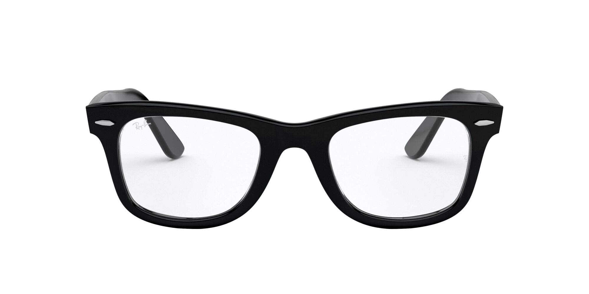 Ray-Ban RX5121 Wayfarer Square Prescription Eyeglass Frames, Black/Demo Lens, 50 mm