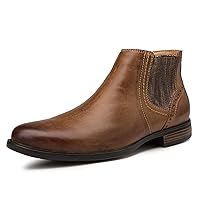 Men's Chelsea Boots Casual Genuine Leather Dress Boots Comfortable Oxford Ankle Boots
