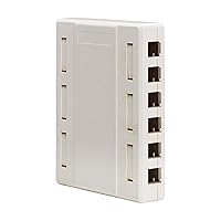 Tripp Lite 12-Port Surface-Mount Box for Keystone Jacks, Additional Breakout Pieces for Wide Compatibility, Mounting Screws Included, TAA Compliant, (N082-012-WH)