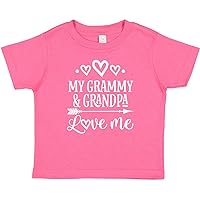 inktastic Grammy and Grandpa Love Me Girls Granddaughter Baby T-Shirt