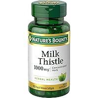 Milk Thistle, Herbal Health Supplement, Supports Liver Health, 1000 mg, Rapid Release Softgels, 50 Ct