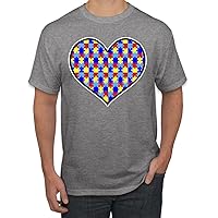 Wild Bobby Autism Awarness Big Heart Symbol Autism Awareness Men's T-Shirt