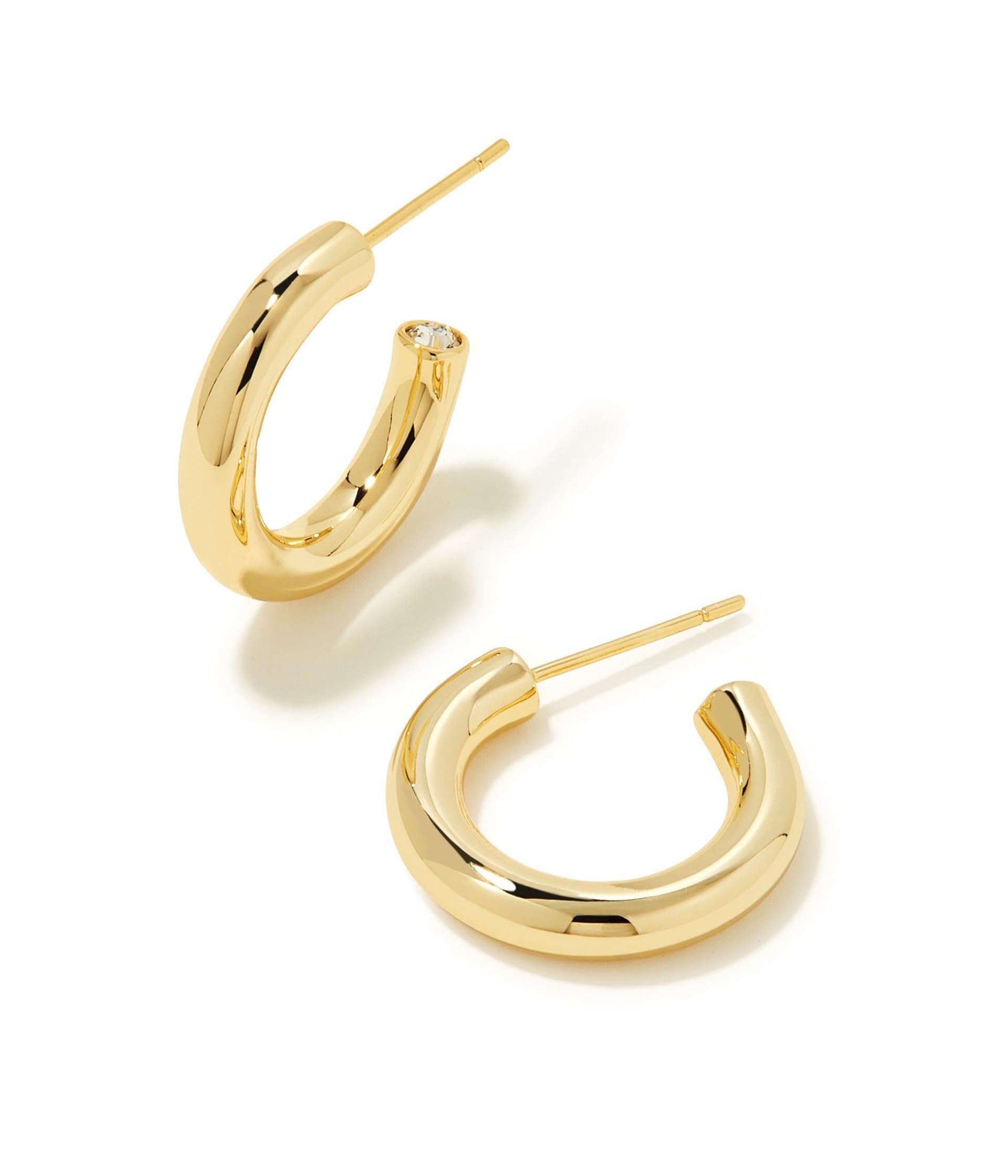Kendra Scott Colette Huggie Earrings Gold Metal One Size
