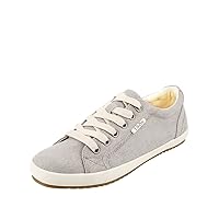 Taos Star Women's Sneaker - Iconic Style with Canvas Design for Everyday Adventures - Custom Fit Lacing and Removable Footbed with Arch Support for All Day Comfort Grey Wash Canvas 10.5 W US