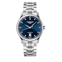 Longines orologio Master Collection L2.628.4.97.6 Blue 38.5 mm Automatic Acciaio, Bracelet