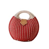 TONWHAR® Lady's Stylish Shell Shape Straw Tote Handbag Rattan Beach Bag