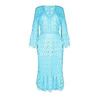 Women's Summer Casual Dress New Elegant and High End Long Sleeve Elegant Wedding Guests Dresses Casual Lace