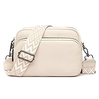 DKIIL NOIYB Crossbody Bags for Women, Genuine Leather Cross Body Bag Women with Adjustable Wide Strap Multiple Pockets Handbags & Shoulder Bags