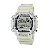 Casio MWD-100H Series | Men's Digital Watch | (White) | 100M WR | LED Illuminator | Date Calendar | 100 SEC Chronograph | Alarm | Dual Time