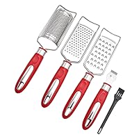 BESTOYARD Mandolin 1 Set Melon Planer Carrots Graters Cheese Grater Slicer Fruit Graters Kitchen Graters Cheese Peeler Practical Carrot Grater Veggie Plastic Red Vegetable Cleaning Sweep