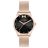 Ted Baker Fitzrovia Bow Women's Stainless Steel Rose-Gold Mesh Band Watch (Model: BKPFZS121)