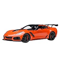 2019 Chevy Corvette C7 ZR1 Sebring Orange Tintcoat with Carbon Top 1/18 Model Car by Autoart 71279