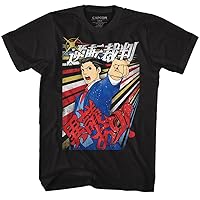 Ace Attorney Igiari Pointing The Finger Black Adult T-Shirt Tee