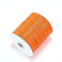 10m/lot 22 Color Leather Line Waxed Cotton Cord Thread,Waterproof Round Coated Wax Thread for for Jewelry Making DIY Bracelet Supplies Braided Bracelets DIY Accessories (Orange, 2.0mm×10m)