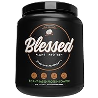 BLESSED Vegan Protein Powder - Plant Based Protein Powder Meal Replacement Protein Shake, 23g of Pea Protein Powder, Dairy Free, Gluten Free, Soy Free, No Sugar Added, 15 Servings (Chocolate Coconut)