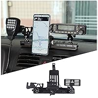 Car Phone Mount and Walkie Talkie Mount Stand Set Fit for Hummer H3 2005-2009, Multifunctional Dash Panel Track Cell Phone Holder for Car Dashboard Air Vent, 3PCS