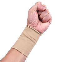 YiZYiF 1 Pair Forearm Tattoo Cover Up Wrist Brace Compression Wrist Sleeves Band Concealer Support for Arthritis Carpal Tunnel Muscle Joint Pain Relief Nude M