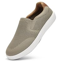 Puxowe Men Slip On Walking Shoes Fashion Mesh Tennis Sneaker Comfortable Work Driving Memory Casual Loafer