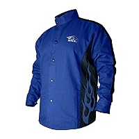 unisex adult Comfortable Fit revco bsx blue FR welding jacket size medium, Blue, Medium US