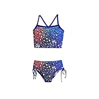 PattyCandy Cute Bathing Suit Celestial Sky Galaxy Art Starry Night Designs Space Girls Tankini Swimsuit