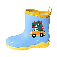 Kids Cartoon Dinosaur Printed Rain Shoes Shoes Outdoor Slip Boots Non Slip Rain PVC Children's Shoes Kids Chukka
