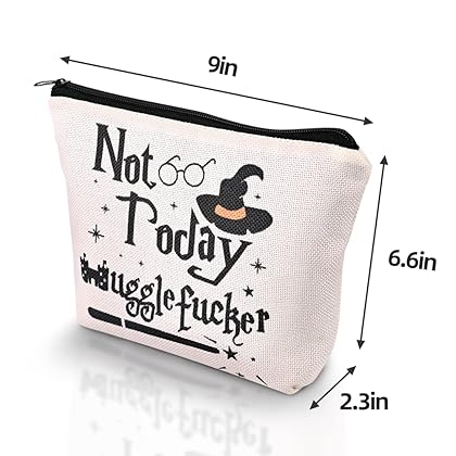 Makeup Bag Girl Zipper Purse Travel Bag Reading Lover Gifts for Women Birthday Christmas (Not Today )