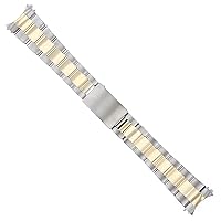 Ewatchparts 20MM 14K GOLD TWO TONE OYSTER BAND COMPATIBLE WITH ROLEX SUBMARINER 16800 16803 16808 16818