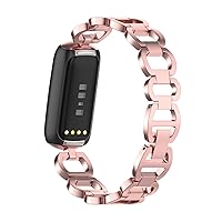 Chofit Compatible with Fitbit Luxe Strap, Classic Metal Stainless Steel Bracelet Bracelet Chain Wristband Luxury Activity Tracker Replacement
