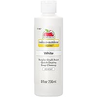 Gloss Acrylic Paint in Assorted Colors (8 oz), 20408 Gloss White