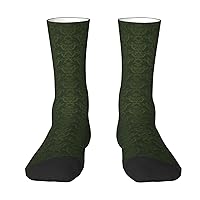 Hunter Green Floral Petals Pattern Print Adult Socks Unisex Socks Novelty Socks For Men Women Kids Teens Fits Boys Girls