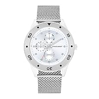 Canaries Collection - Analog and Automatic Watch - Women's Wrist Watch - Silver Dial and Silver Milanese Mesh - Size 45 mm - 5ATM, Multicoloured, Bracelet