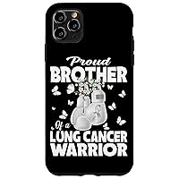 iPhone 11 Pro Max Proud Brother Of A Lung Cancer Warrior Boxing Gloves Case
