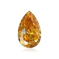0.43 ct. GIA Certified Diamond, Pear Shape Cut, FVOY - Fancy Vivid Orangy-yellow Color, SI1 Clarity Perfect To Set In Jewelry Rare Gift Ring Engagement