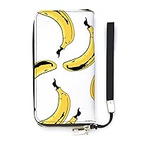 Rip Banana Cute Wallet Long Wristlet Purse Credit Card Holder Cell Phone Purse Elegant Clutch Handbag for Women