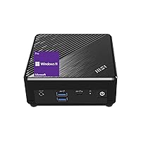 MSI Cubi N ADL Mini PC, Intel N100 Processor (Beats Intel i3-10100), 8GB RAM, 256GB SSD, Wi-Fi 5, Support 4K UHD Dual Display, HDMI, Gigabit Ethernet for Home/Office/Gaming, Windows 11 Pro, Black