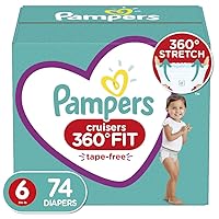 Pampers Cruisers 360˚ Fit Diapers, Size 6, 74 Count