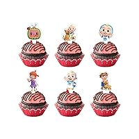 24PCS Children Cake Toppers Cupcake Toppers Cake Decorations,Children Birthday Party Supplies Decorations (4)
