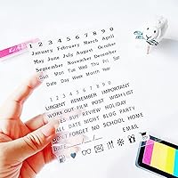 1 Sheet Clear Silicone Stamp Seal,Calendar Pattern Transparent Stamps for  Scrapbooking Photo Album Decorative