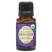 US Organic 100% Pure Lavender Essential Oil, Directly sourced from Bulgaria, USDA Certified Organic, Undiluted, for Diffuser, Humidifier, Massage, Skin, Hair Care, Non GMO, 15 ml