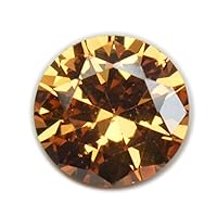 9X9 to 10X10 MM Cubic Zircon Stone Brown Round Faceted Loose Gemstone for Jewellery Making