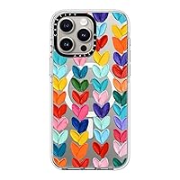 CASETiFY Clear Case for iPhone 15 Pro Max [Not Yellowing / 6.6ft Drop Protection/Compatible with Magsafe] - Cute Prints - Clear Polka Daub Hearts - Clear