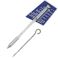 Chef Craft Select Glass Meat Thermometer, 6.5 Inches in Length, Blue