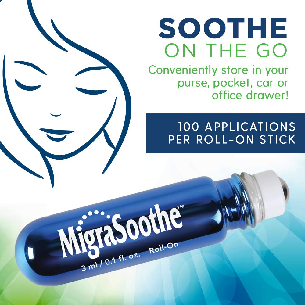 Health From the Sun MigraSoothe | Cool & Refreshing Effect| Essential Oil Roll-On Stick Featuring a Blend of Peppermint & Lavender Oils