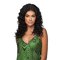 Vivica Fox SUKI, Remi Natural Human Hair, Hand-tied 6X4 HD LACE FRONT, Free Part Wig, Color 1 Jet Black