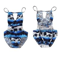 Boy Shorts Girls Swimwear Wave Pattern Summer Beach Sunscreen Swimsuit Girls Bathing Suits Size 14